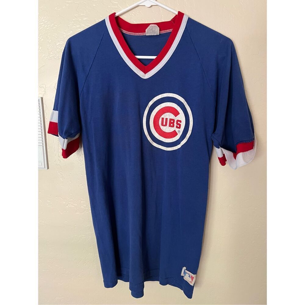 Sporty Cubs Jersey-Style V-Neck Shirt